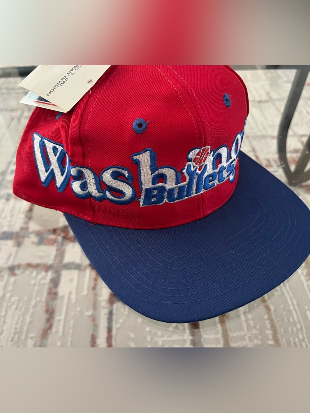 Washington Bullets Red and Blue Vintage Snapback Hat